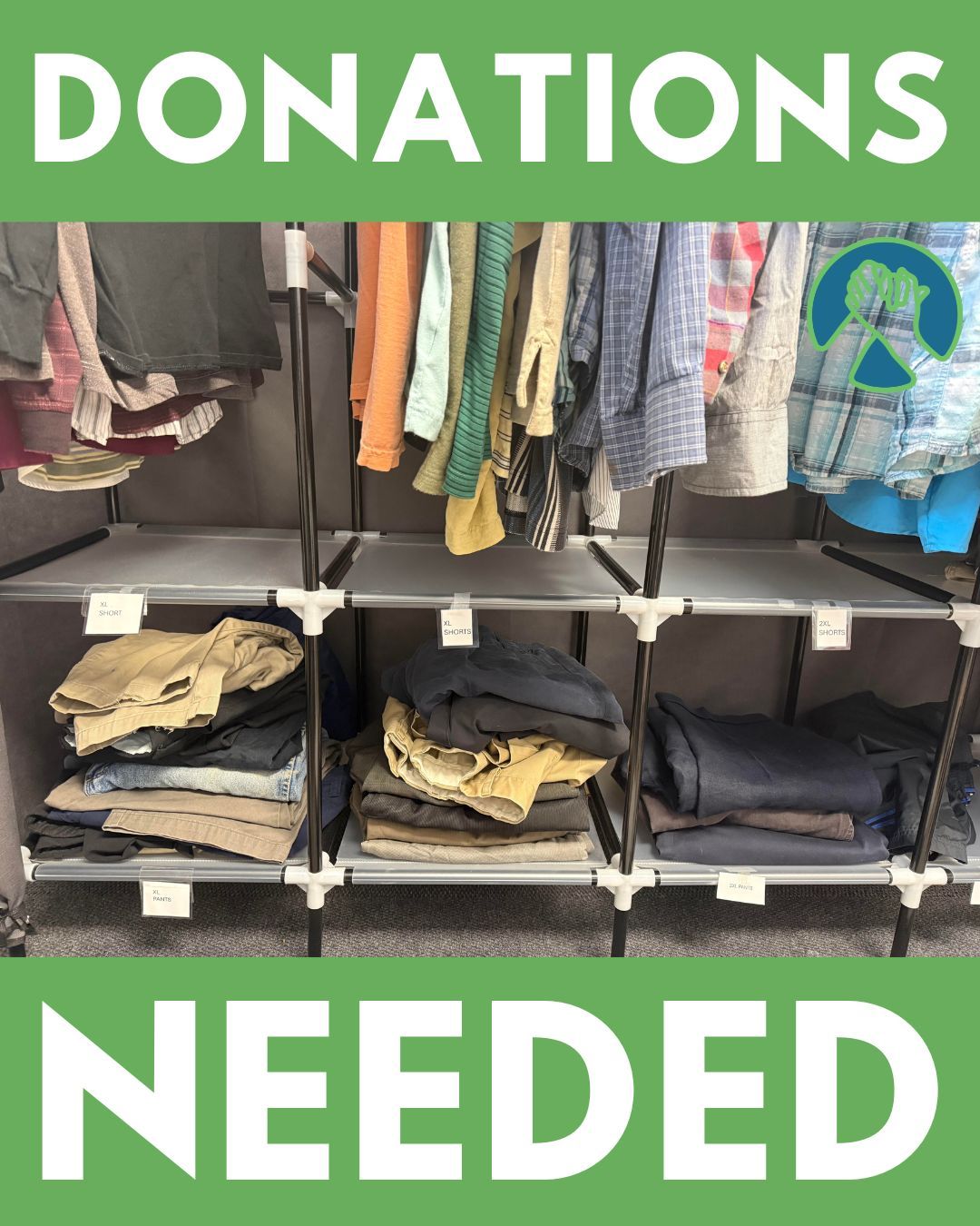 Our Resource Closet at Inside Out is wiped out men's shorts! Our Resource Closet is incredibly beneficial to our members from when they first come out of incarceration to moments of struggle in their reentry journey. Stop in and bring in gently used men's shorts to help our members stay cool in this summer heat! 
#reentry #reentrymatters #formerlyincarcerated #iowacity #donate