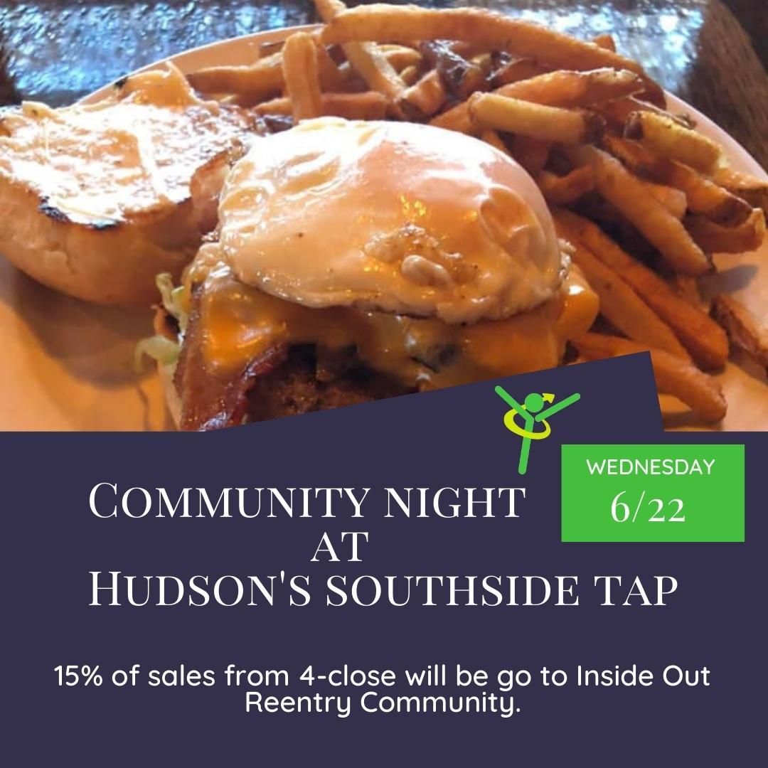 Support Inside Out Reentry Community by dining at @hudsonsic today (June 22nd) between 4 and 9 pm. 15% of all sales will benefit Inside Out Reentry Community. Dine in, carry out, or delivery. For carry out call 319-499-1058, order online at hudsonsic.com or CHOMP.